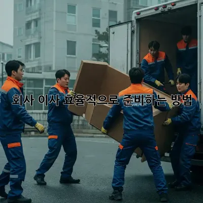 회사 이사, 효율적으로 준비하는 방법!