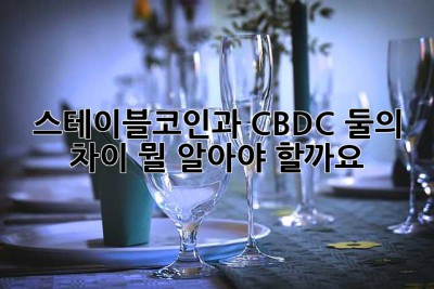 스테이블코인과 CBDC: 둘의 차이, 뭘 알아야 할까요?