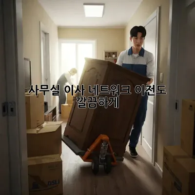 사무실 이사? 네트워크 이전도 깔끔하게!