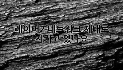 레이어2 네트워크, 제대로 지키고 있나요? 🤔