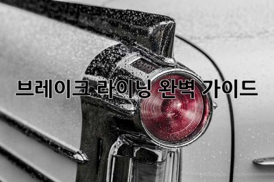 브레이크 라이닝 완벽 가이드