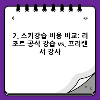 스키강습 비용 완벽 가이드: 효율적인 강습 선택과 비용 절감 전략