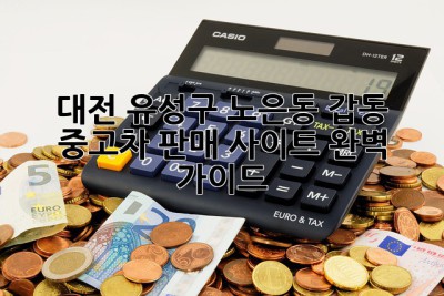 대전 유성구 노은동, 갑동 중고차 판매 사이트 완벽 가이드
