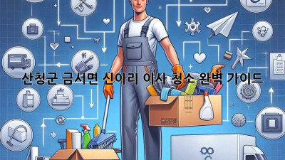 산청군 금서면 신아리 이사 청소 완벽 가이드